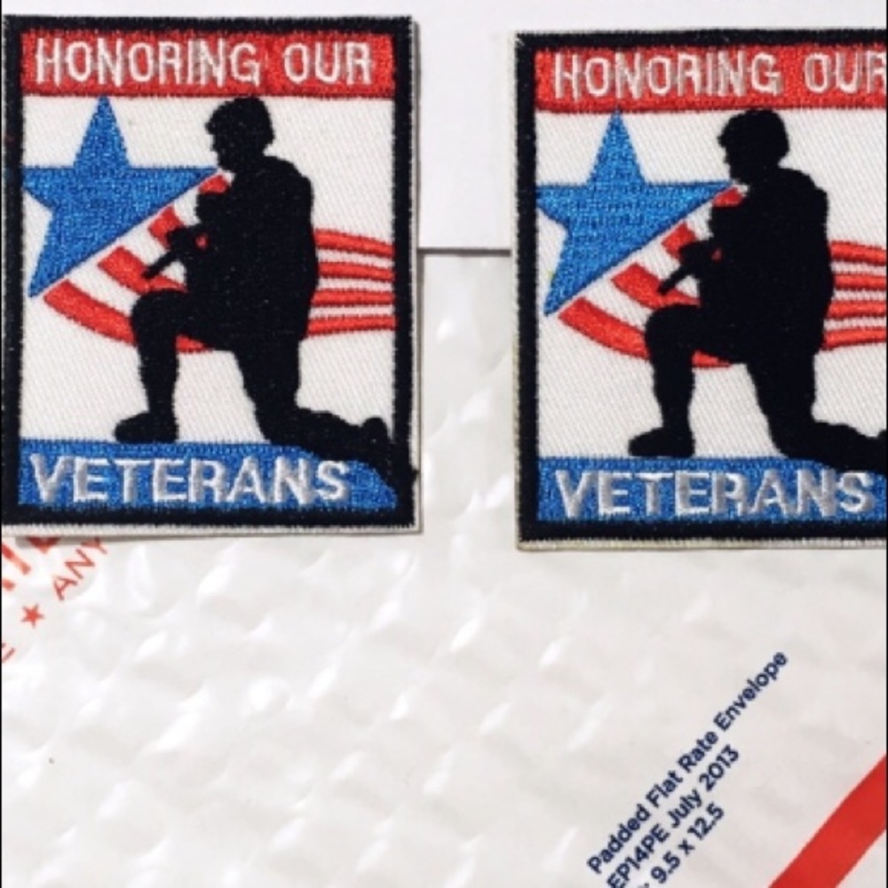 NEW HONORING VETERANS IRON ON PATCHES EASY BADGES